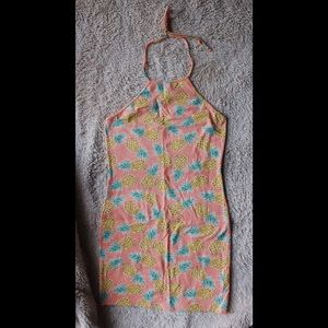 Pineapple halter dress